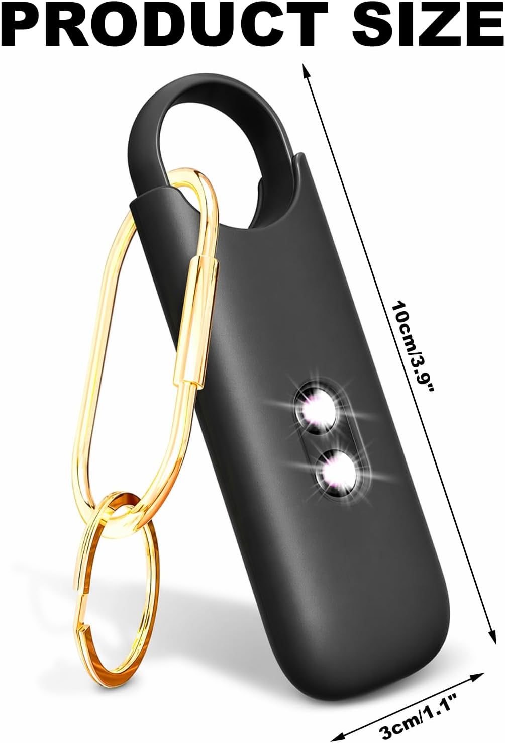 130dB Alarme Personnelle Anti Agression, Alarme Personnelle pour Femmes avec Lampe LED Porte-clés Sécurité avec Sirène Kit Sécurité Auto Défense USB Type-C pour Enfants Femmes Personnes Âgées