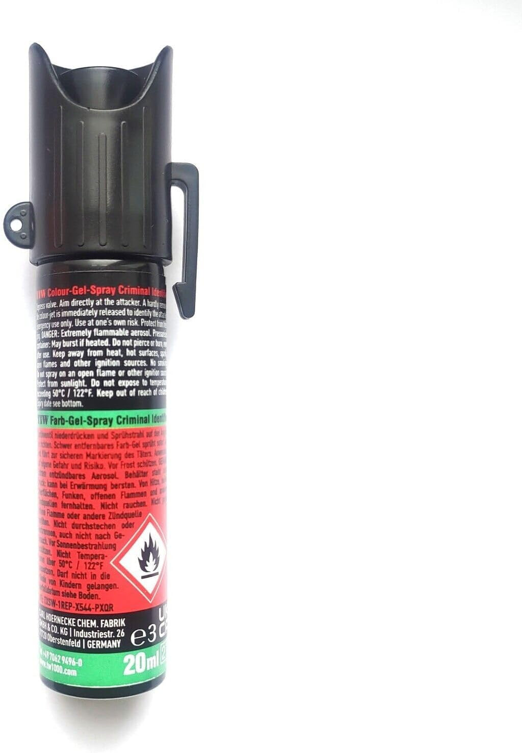 HOERNECKE Tiw Farb Pocket Defense Spray Gel 20 ml Men's Bag, Handbag, Jacket, Backpack