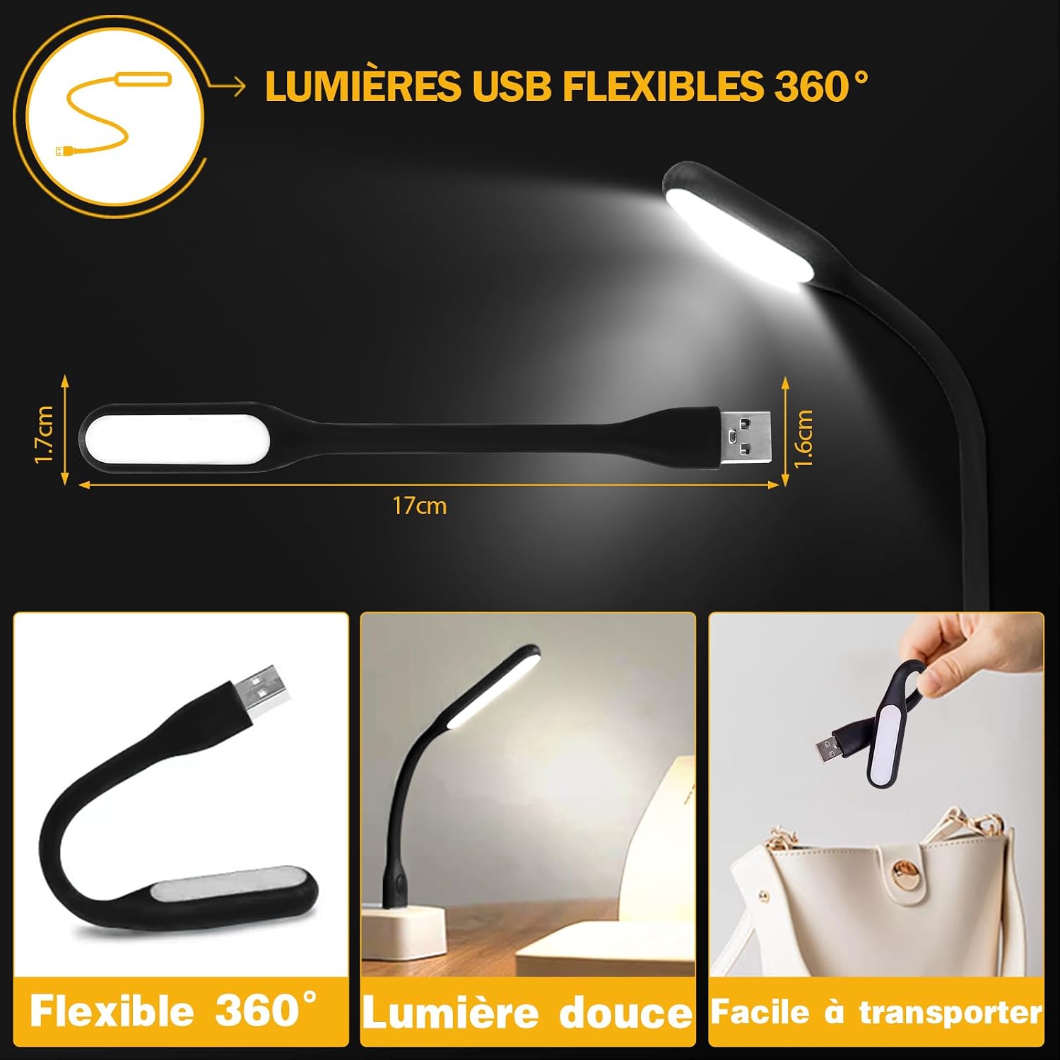Ultra Powerful LED Torch 1,000,000 Lumens, 1520 M – Zoomable | 30W USB C Rechargeable Flashlight, IPX6 Waterproof Flashlight 5 Modes with Mini UV Torch for Camping, Hiking, Emergency