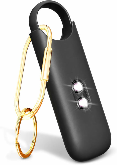 130dB Alarme Personnelle Anti Agression, Alarme Personnelle pour Femmes avec Lampe LED Porte-clés Sécurité avec Sirène Kit Sécurité Auto Défense USB Type-C pour Enfants Femmes Personnes Âgées