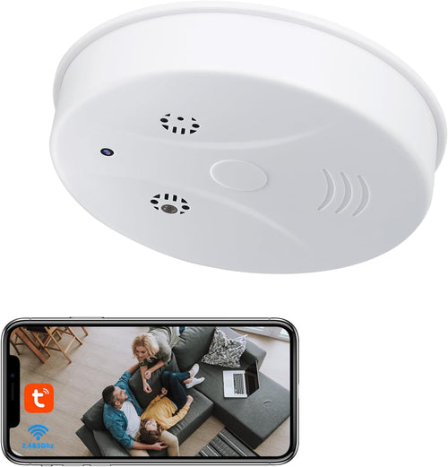 Wifi Hidden Camera,2.4/5G Micro Spy Camera Smoke Detector,