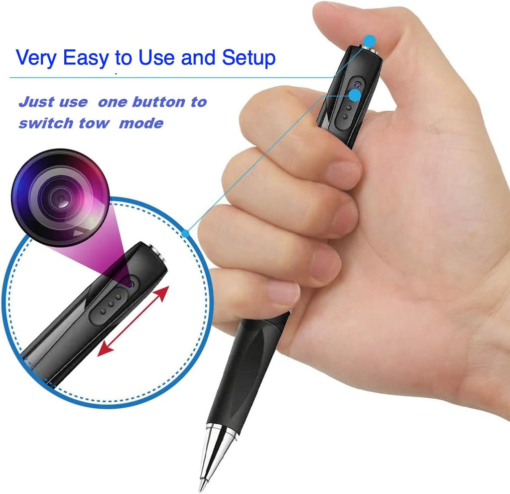 Spy Camera Hidden Camera Pen 1080P Mini Pocket Camera with Go Camera Pen with Video Recording Photo Taking and 150 Mins Rechargeable Battery Life (A1-2)