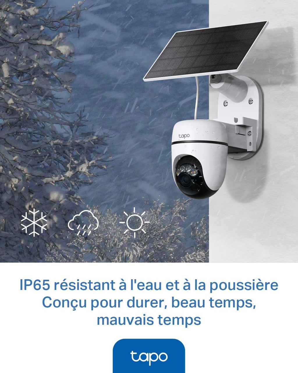 Tapo C610 Kit 2K 3MP Wireless Outdoor WiFi Camera with Solar Panel, 360° PTZ 6700mAh Battery Surveillance Camera, Human Detection, Color Night Vision, AI Tracking, IP65