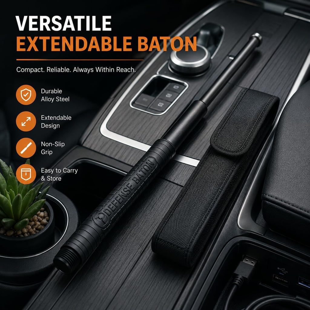 Accessoire Polyvalent Extensible, Acier Noir, Étui de Transport Détachable Inclus