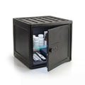 Silvergear Small Code Safe | Steel Safe with Electronic Lock with Digit Code | 2 Keys and Code for Storing Money, Jewellery & Valuables | 17 x 23 x 17 cm | Black