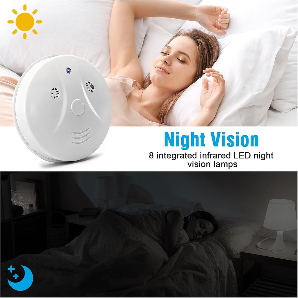 Wifi Hidden Camera,2.4/5G Micro Spy Camera Smoke Detector,