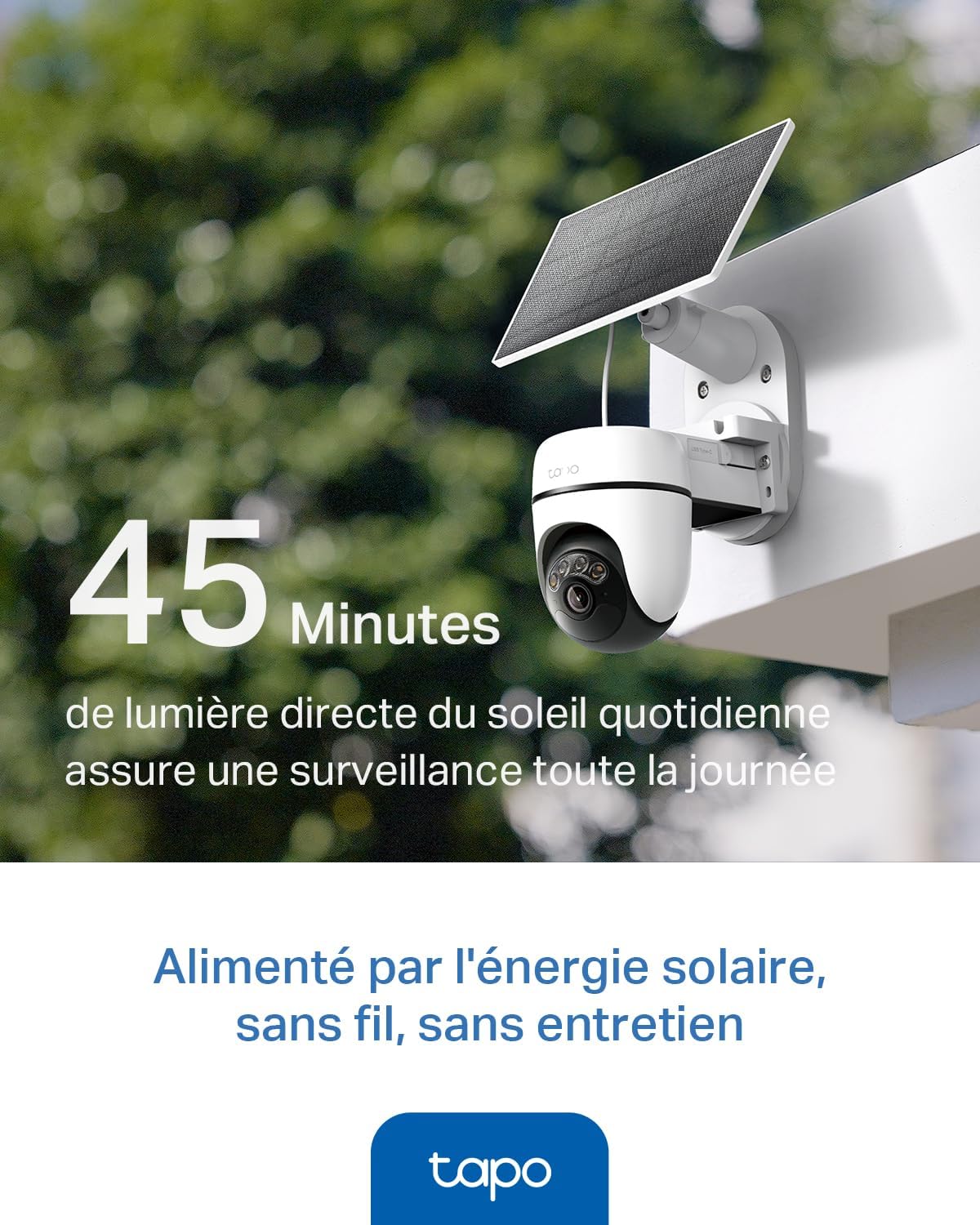 Tapo C610 Kit 2K 3MP Wireless Outdoor WiFi Camera with Solar Panel, 360° PTZ 6700mAh Battery Surveillance Camera, Human Detection, Color Night Vision, AI Tracking, IP65