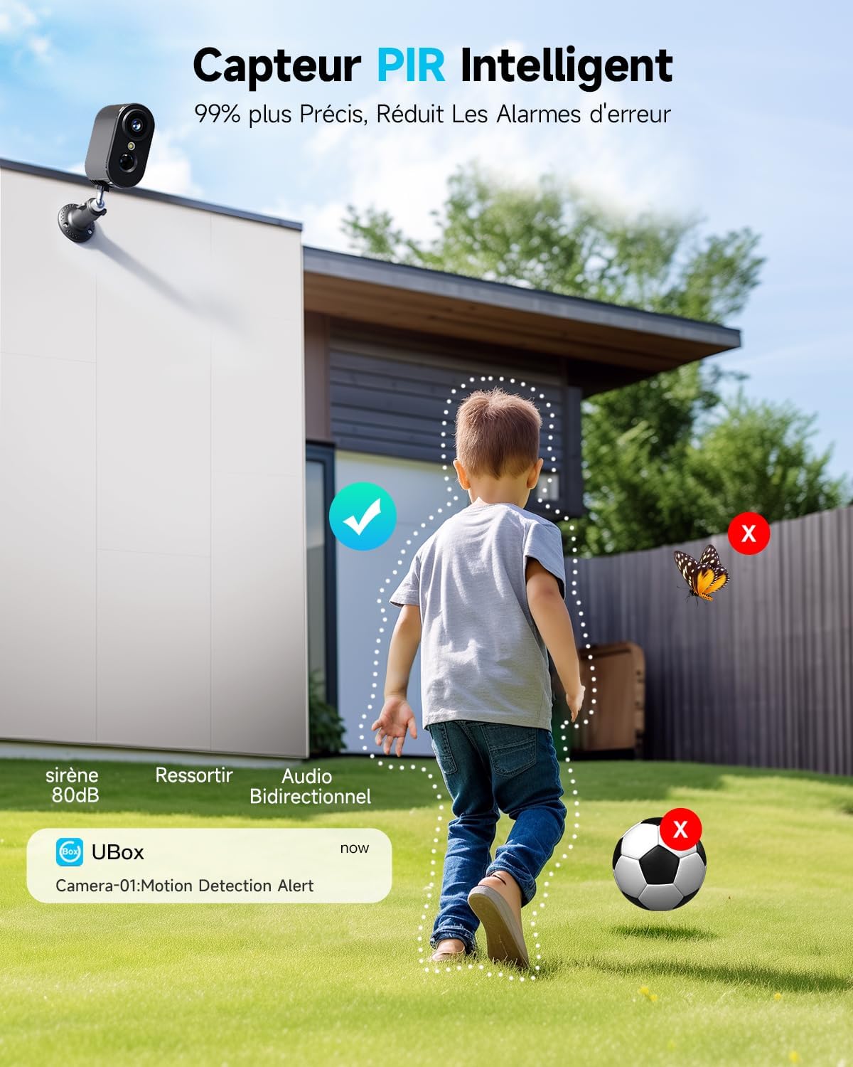 2K WiFi Surveillance Camera with Solar Panel – Wireless Outdoor WiFi Surveillance Camera Battery, Night Vision Colour, Outdoor/Indoor, PIR Motion Detection, IP66, Black-2