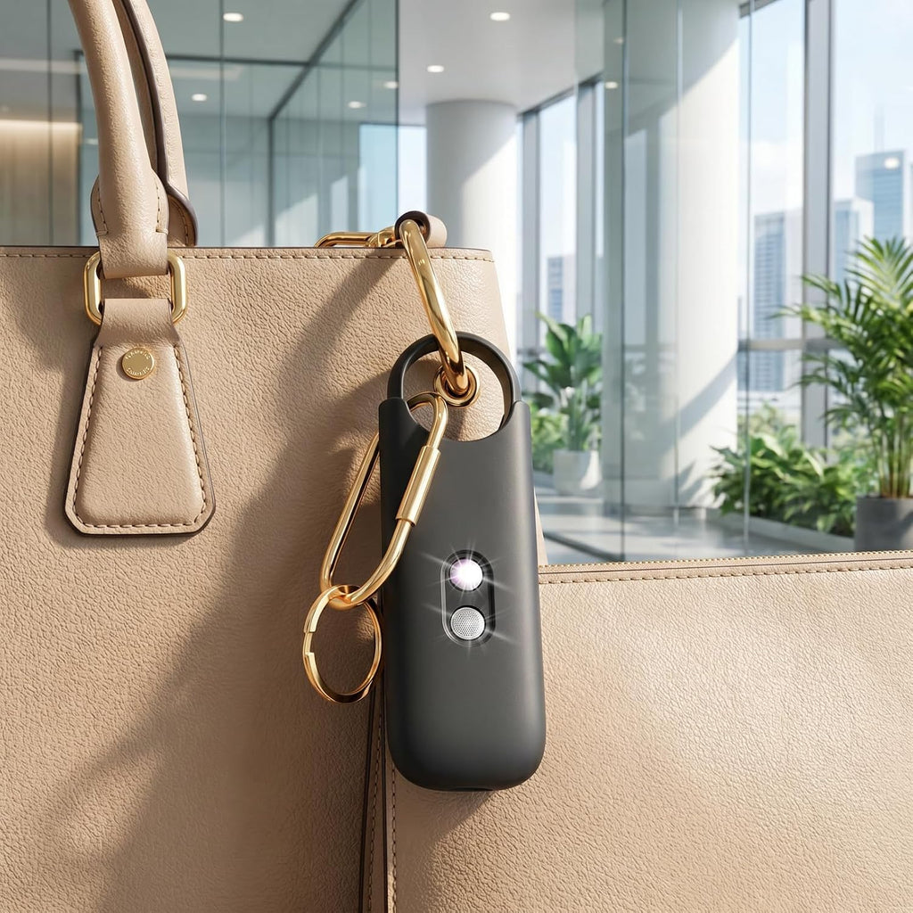 130dB Alarme Personnelle Anti Agression, Alarme Personnelle pour Femmes avec Lampe LED Porte-clés Sécurité avec Sirène Kit Sécurité Auto Défense USB Type-C pour Enfants Femmes Personnes Âgées