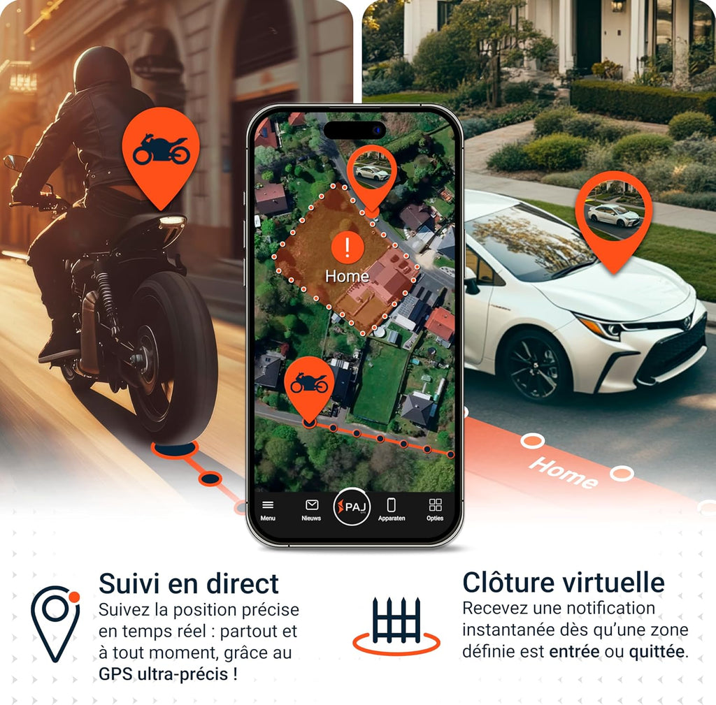 PAJ Vehicle Finder 1.0 4G GPS Tracker for Car, Motorcycle and Truck - Real Time Tracking, Safety Alerts, Journey History - Direct Connection to Battery - 40cm Cable